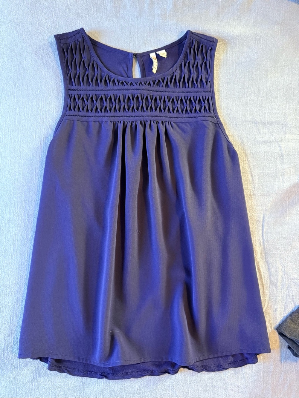 Elle Girls' Sleeveless Smocked Yoke Dress in Purple